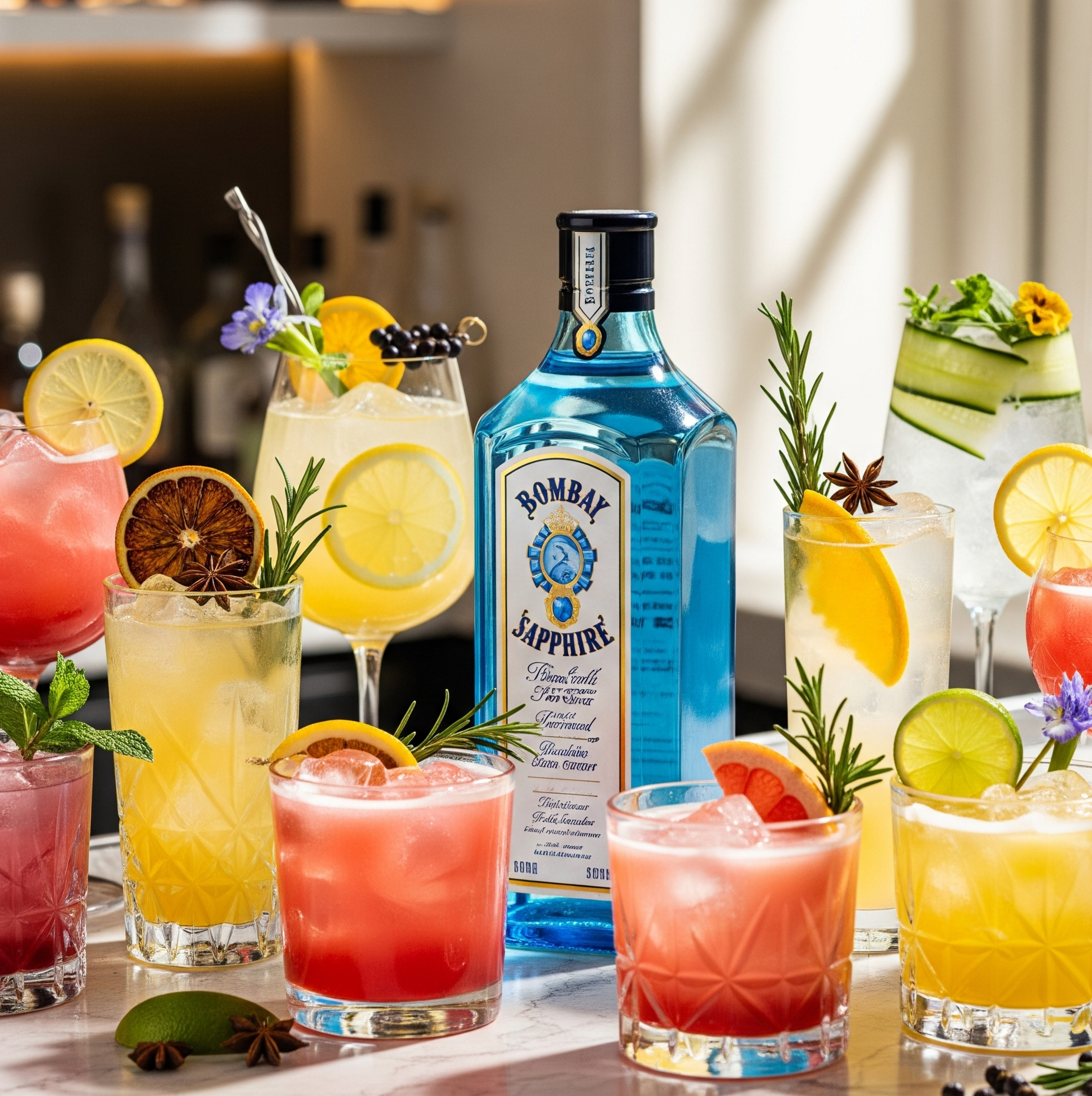 Bombay Sapphire Gin with Gin Cocktails