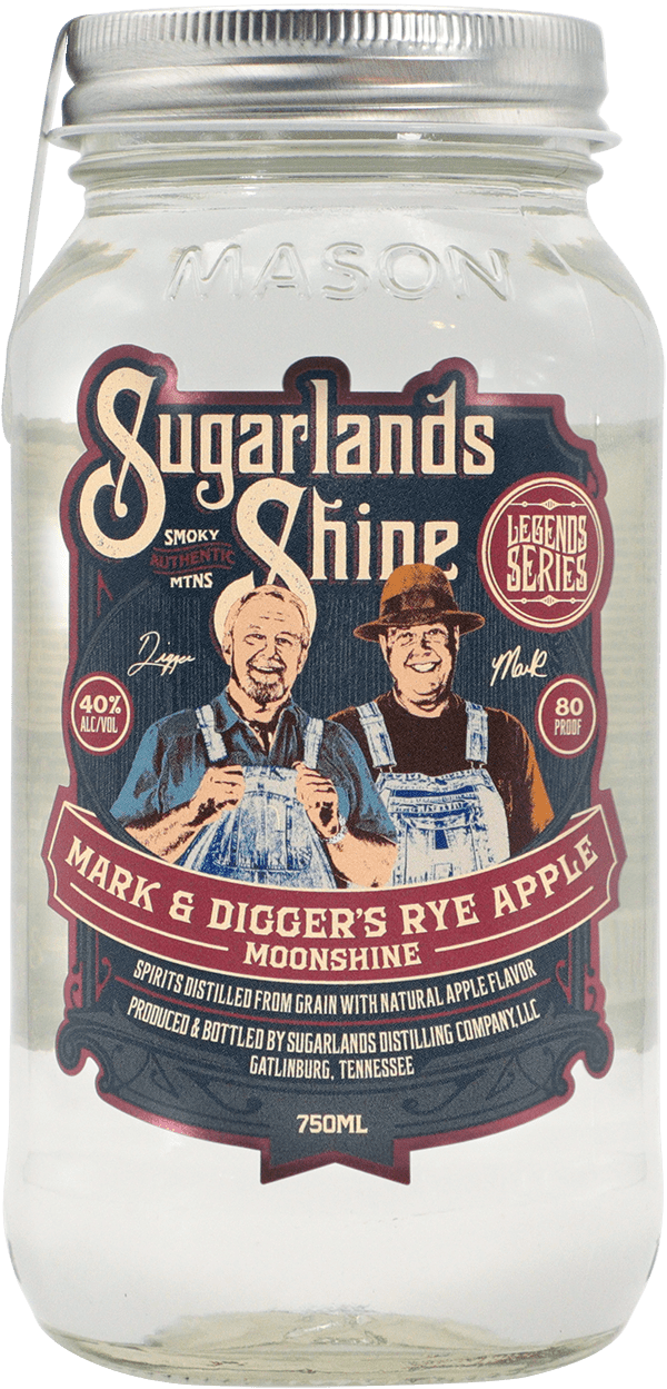 Sugarlands Shine Mark and Digger's Rye Apple Moonshine