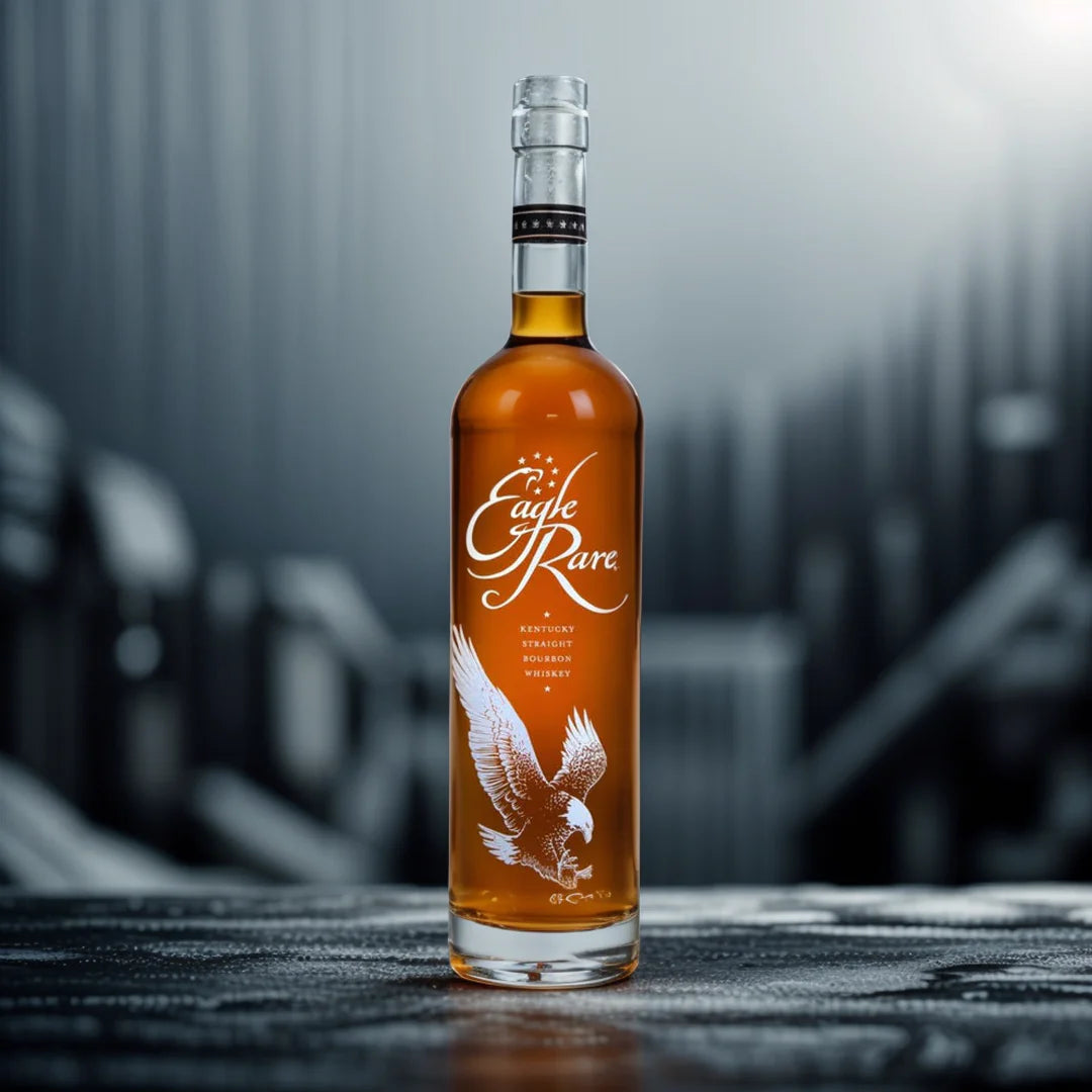 Eagle Rare 10 Year Kentucky Straight Bourbon Whiskey bottle aged by Buffalo Trace Distillery, premium small-batch bourbon