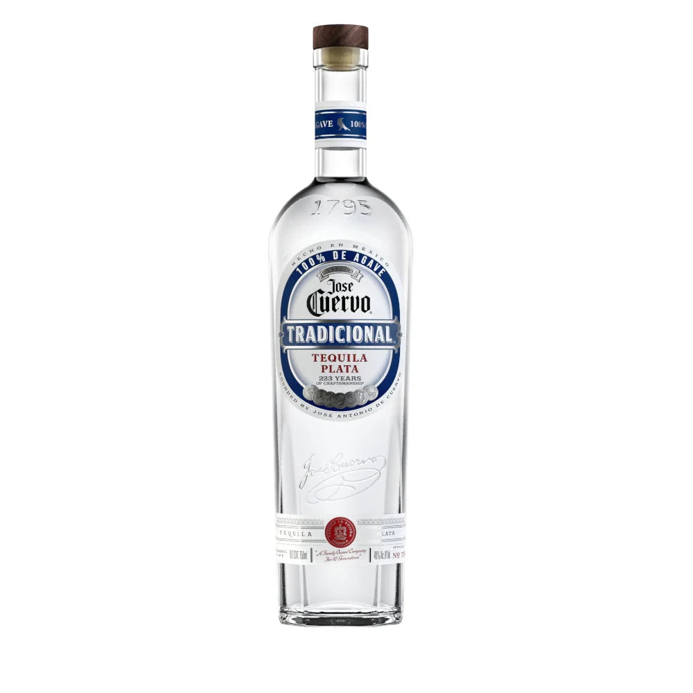 Jose Cuervo Tradicional Plata Tequila 750ml bottle – premium 100% agave silver tequila.