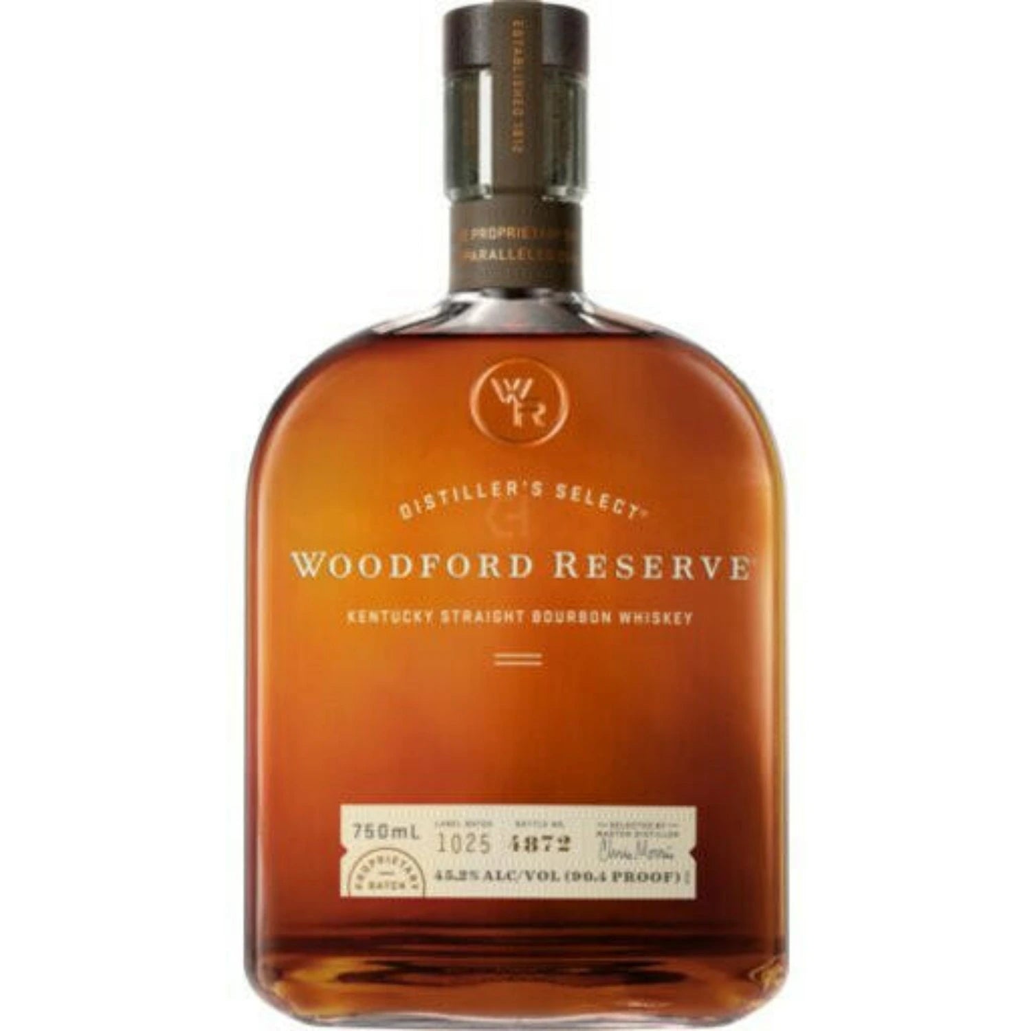 Woodford Reserve Kentucky Straight Bourbon Whiskey 750ml bottle – premium small-batch bourbon with rich vanilla, caramel, and oak flavor.