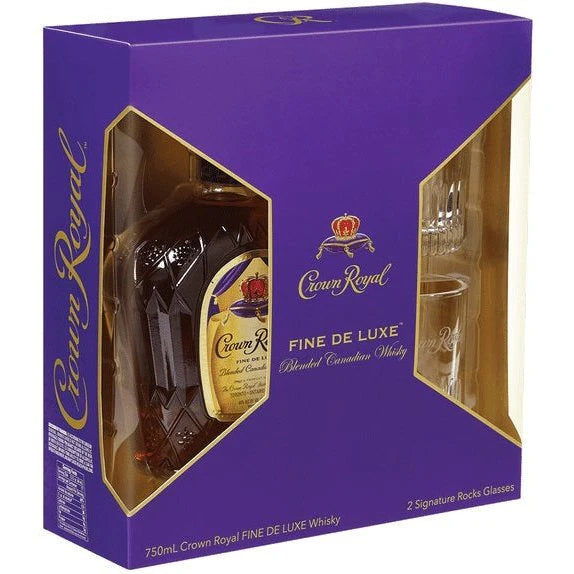 Crown Royal Canadian Whiskey Gift Set with 2 Glasses
