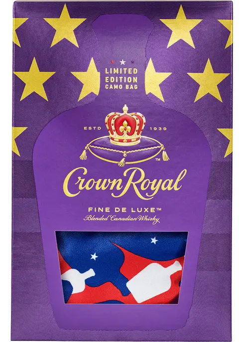 Crown Royal Limited Edition Fine De Luxe with Camo Bag