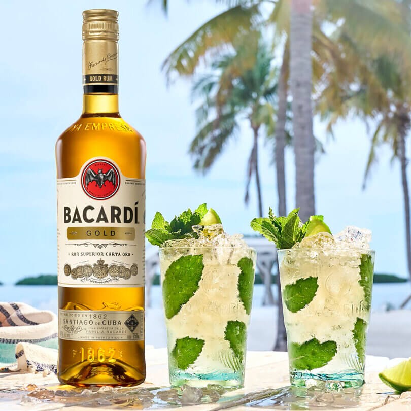 Gold Bacardi Rum 750ml - Classic Puerto Rican Gold Rum | BottleStork