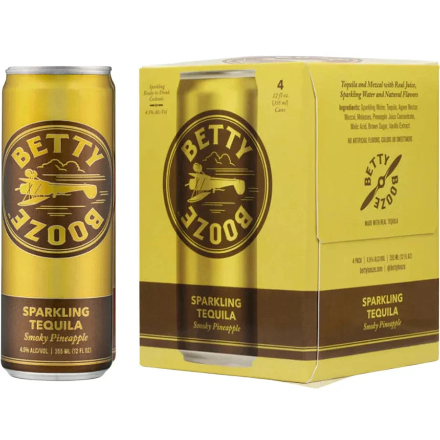 Betty Booze Sparkling Tequila & Smoky Pineapple 4Pk