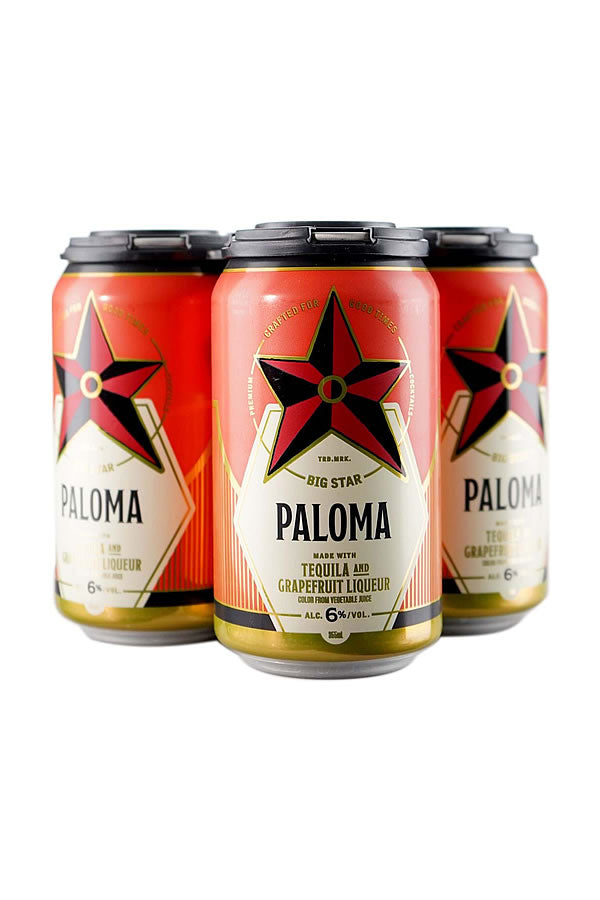 Big Star Paloma 4PK Cans - Premixed Cocktail | Shop Online at Bottlestork
