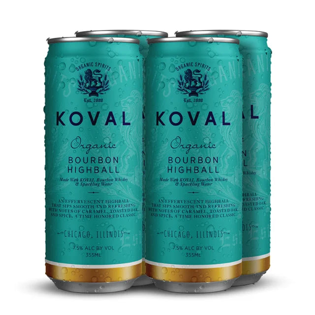 Koval Bourbon Highball Cocktail 4 Pack