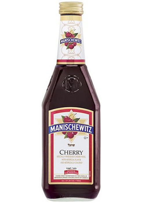 Manischewitz Cherry wine 750 ml — sweet kosher cherry-style wine