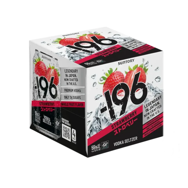 Minus 196 Strawberry Vodka Seltzer 4Pk