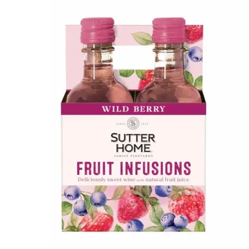 Sutter Home Fruit Infusions Wild Berry 4Pk 187ML - Fruit Wine | Shop Online at Bottlestork