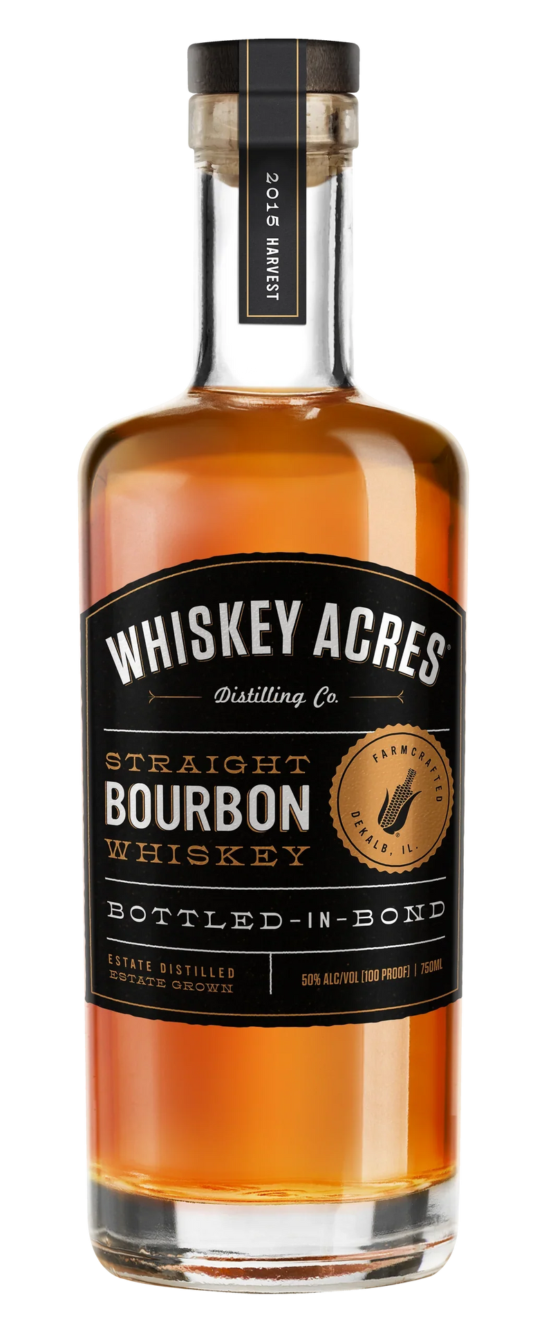 Whiskey Acres Farm Crafted Bottled in Bond Bourbon Whiskey 750ML