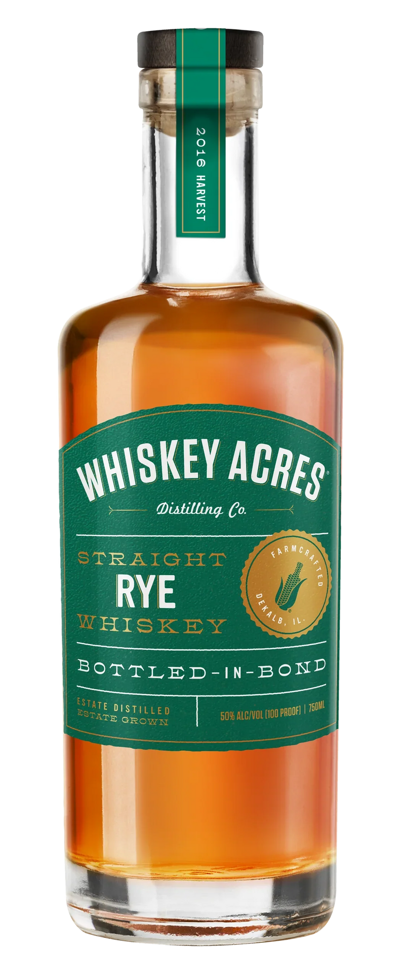 Whiskey Acres Farm Crafted Bottled in Bond Rye Whiskey 750ML