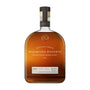 Woodford Reserve bourbon whiskey bottle on a white background