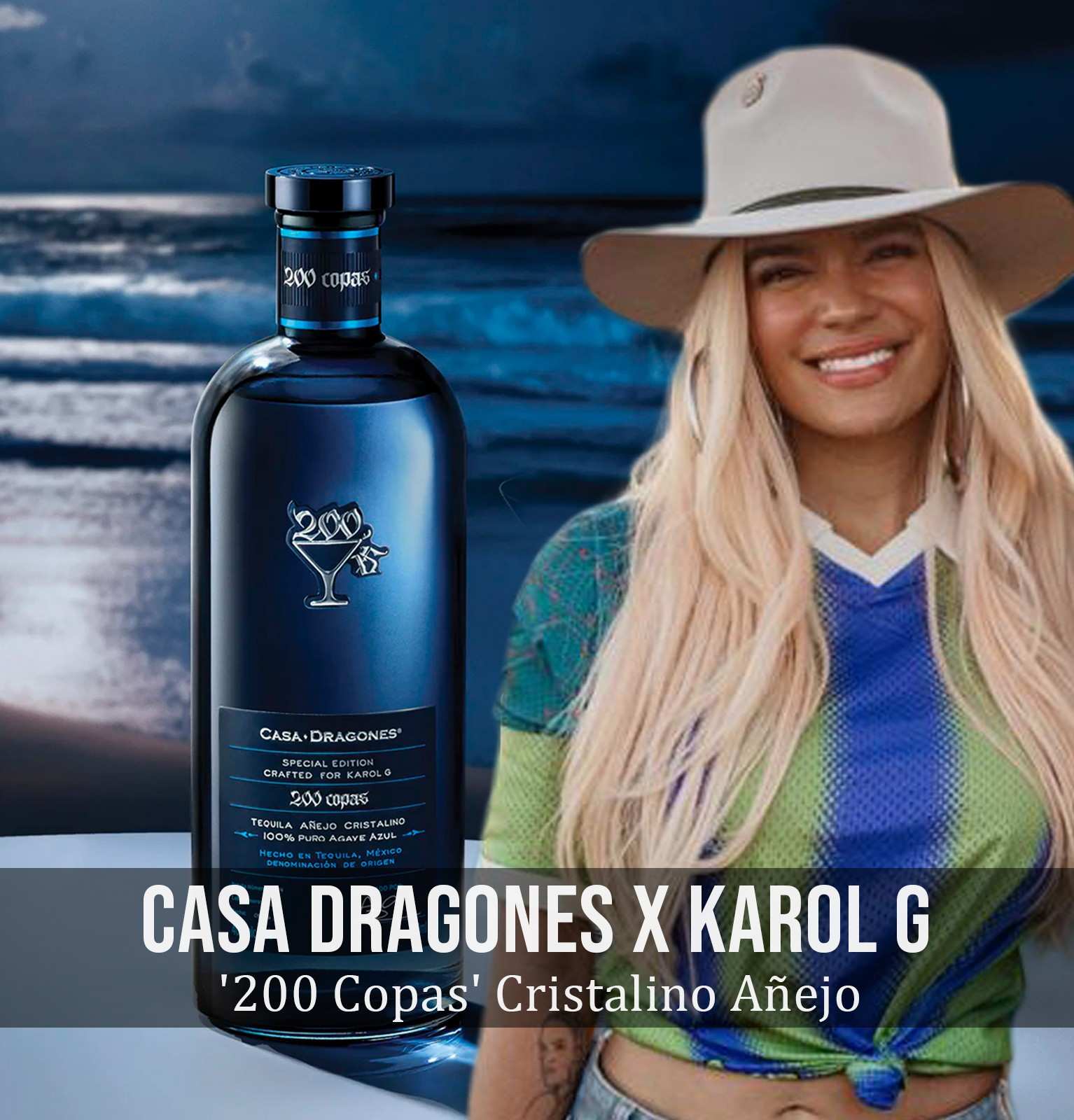 Casa Dragones x Karol G 200 Copas Cristalino 750ML