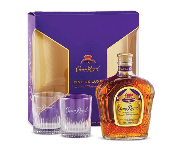 Crown Royal Canadian Whiskey Gift Set with 2 Glasses