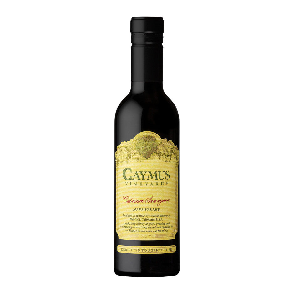 Caymus Vineyards wine bottle on a white background