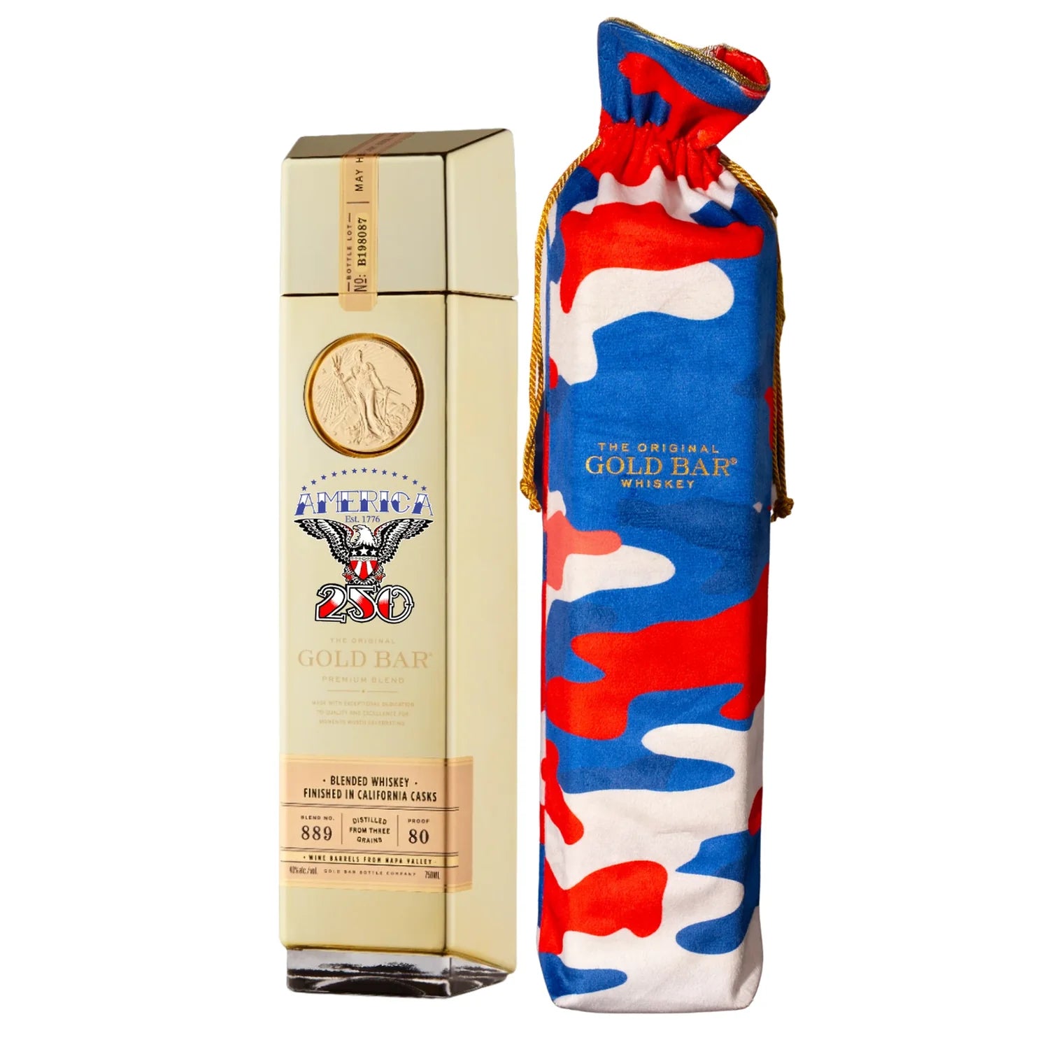 Gold Bar America 250 Whiskey 750ML | Commemorative Edition