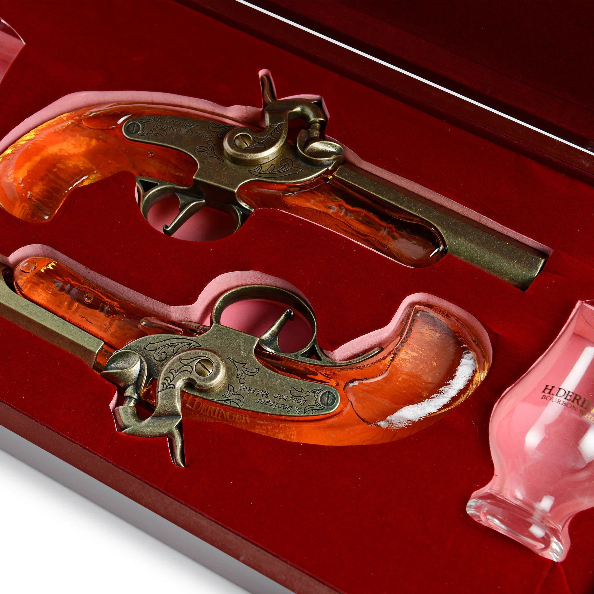 H.Deringer Bourbon Pistol Set with Glasses