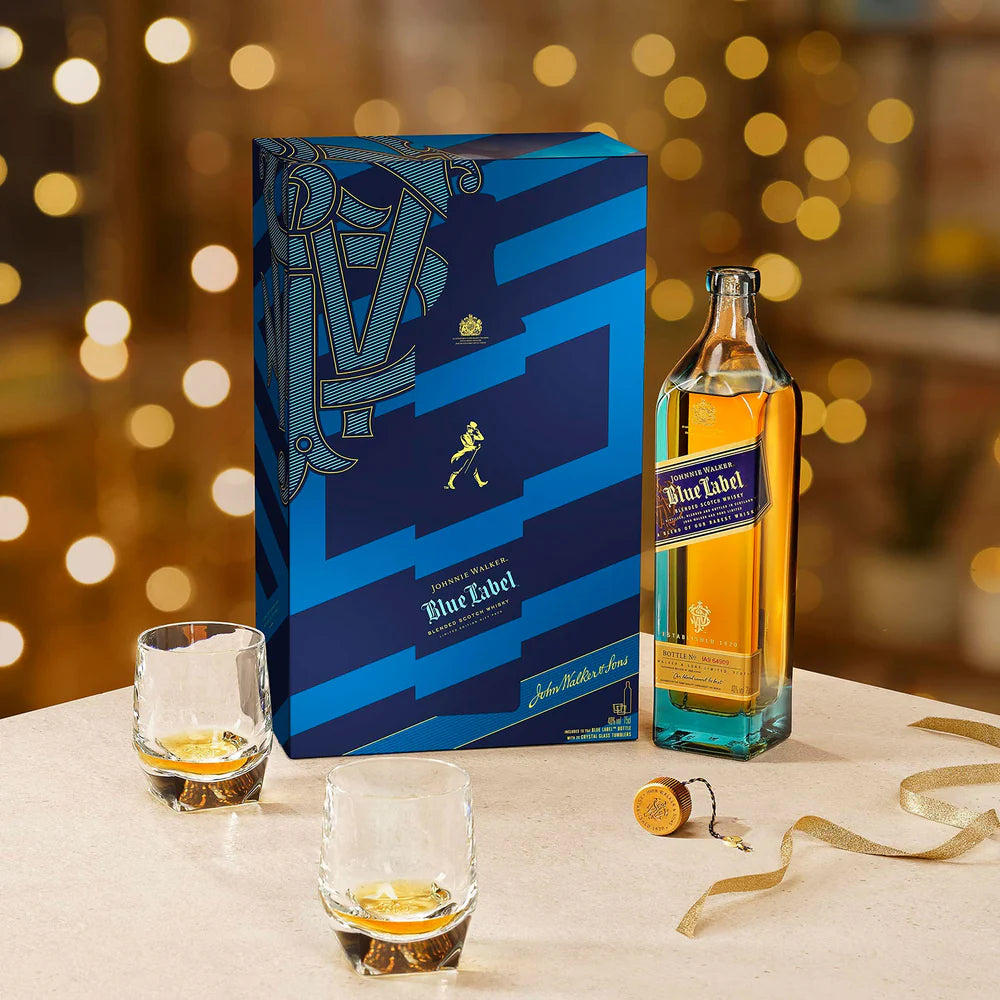 Johnnie Walker Blue Label Gift Set with 2 Glasses