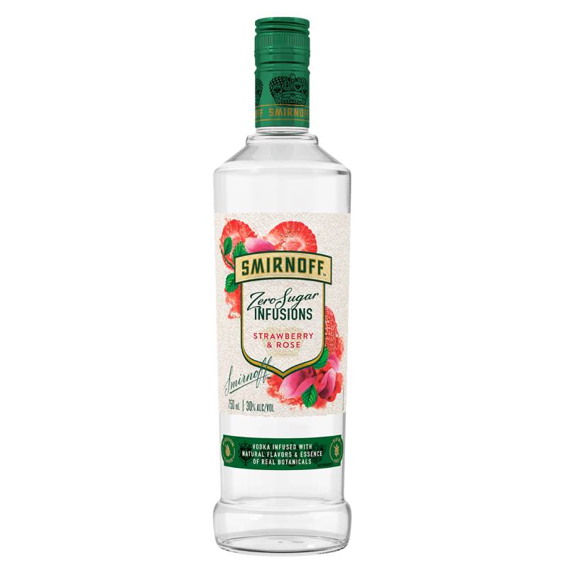 Smirnoff Zero Sugar Infusions Strawberry and Rose