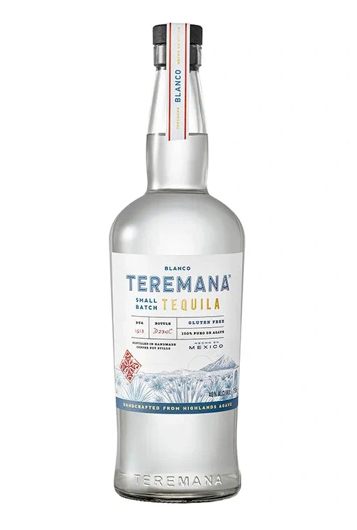 Teremana Blanco Tequila 750ml bottle – small batch tequila handcrafted in Mexico from 100% blue weber agave, crisp and smooth premium tequila.