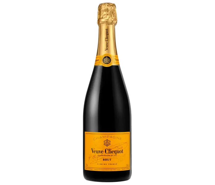 Veuve Clicquot Brut Champagne bottle – premium French sparkling wine with signature yellow label