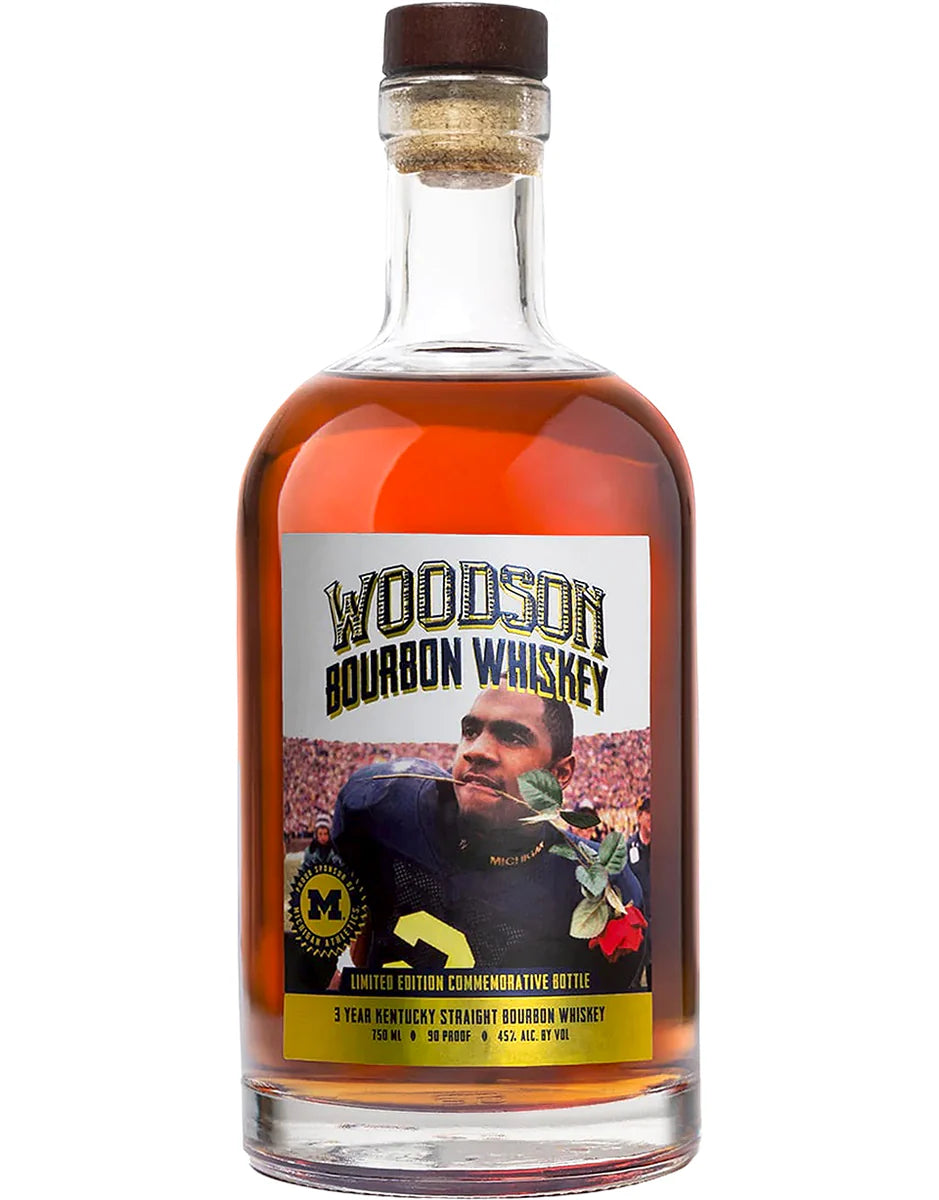 Woodson Bourbon Whiskey University of Michigan Charles Woodson "Rose in Mouth" Limited Edition